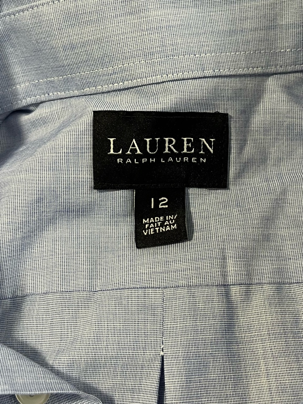Lauren Ralph Lauren Men's Light Blue Micro-Check Dress Shirt